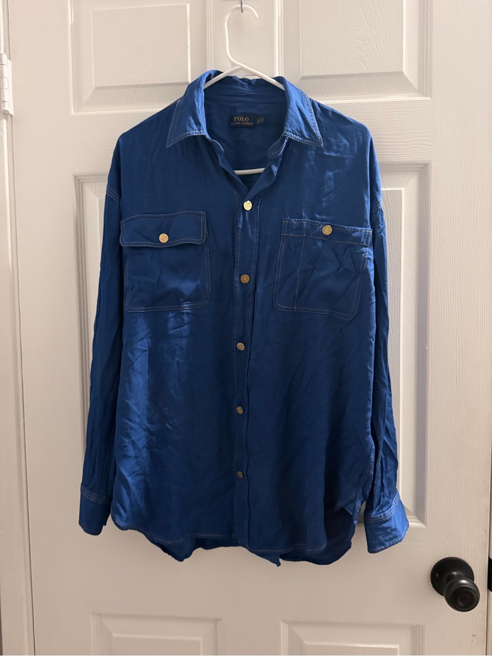 Ralph Lauren Royal Blue Button-Front Shirt